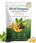 Gomerton Oil Of Oregano With Black Seed Oil Softgels 150 Count 6000Mg