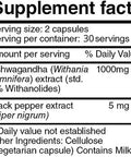 Ashwagandha KSM 66 Herbolab 151 with Black Pepper Extract Higher Absorption Max Potency Full Spectrum 5 Withanolides