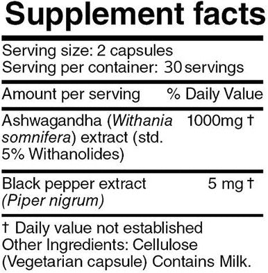 Ashwagandha KSM 66 Herbolab 151 with Black Pepper Extract Higher Absorption Max Potency Full Spectrum 5 Withanolides