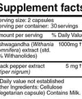 Ashwagan KSM 66 Herbolab 15:1 with Black Extract (Higher Absorption) Max Potency Full Spectrum 5+% Withanolides