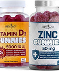 Age Immune Defense Combo - 2 Pack - Vitamin D3 Gummies 5000 Iu 125Mcg & High Potency Zinc Gummies, Immune Booster 120 Count