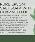 Dr Teal's Pure Epsom Salt, Cannabis Sativa Hemp Seed Oil, 3 lb (Pack of 4)