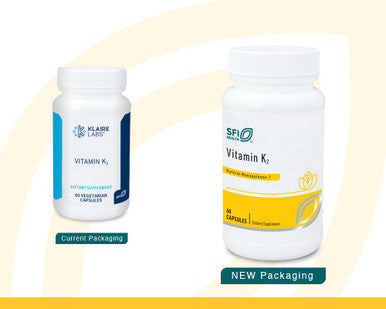 Klaire Labs Vitamin K2-50 Micrograms as Menaquinone-7 MK-7 No Soy Gluten or Dairy (60 Capsules)