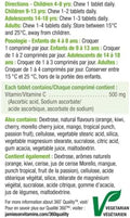 Jamieson Laboratories Vitamin C Chewable 500Mg Mixed 3 Flavours 120 Count