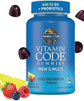Garden Of Life Men'S Multivitamin Gummy:Vitamins C,D,E,B&Zinc For Energy,Stamina & Stress,Probiotics For Digestive & Immune Health,Vitamin Code,Non-Gmo,Gluten-Free,90 Lemon Berry Gummies, 30 Day Count