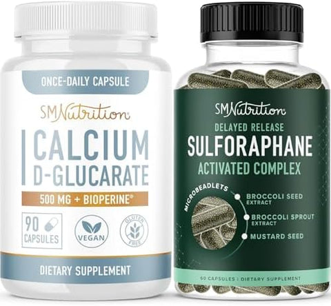 Sulforaphane Complex with Calcium DGlucarate Hormone Balancing Bundle with Advanced Microbeadlet Hormone Balance Supplement (60 Servings) and Vegan Gluten NonGMO CDG Supplement (90 Servings)