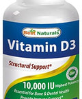 Best Naturals Vitamin D3 10000 Iu Softgel 240 Count