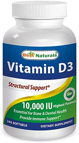 Best Naturals Vitamin D3 10000 Iu Softgel 240 Count