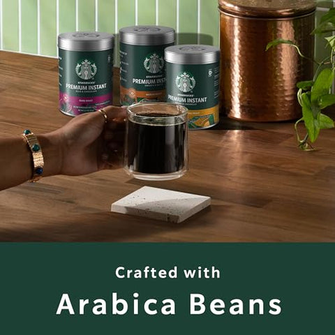 Starbucks Premium Instant Coffee Medium Roast, 3 Tins 3.17 oz | 100% Arabica premium instant and microground coffee; Medium Roast; 3 tins, 3.17 oz each