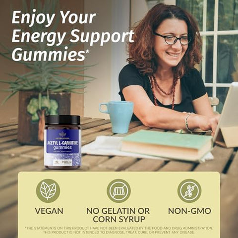 Herbamama L-Carnitine And Coq10 Kit - Bundle Of 1500 Mg Acetyl L-Carnitine & 200 Mg Coenzyme Q10 Gummies - Vegan Non-Gmo Gelatin- - 2 Pack