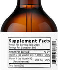 Vitamin D And K2 Drops - Liquid Vitamin D3 With K2 Supplements For Adults And Kids - D3/K2 Vitamins Supplement For Supreme Absorption And Healthy Bones - Made In Usa
