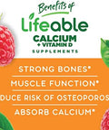Lifeable Biotin Kids + Calcium with Vitamin D Kids Gummies Bundle Great Tasting Vitamin Supplement Gluten Free GMO Free Chewable Gummy