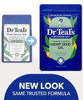 Dr Teal's Pure Epsom Salt, Cannabis Sativa Hemp Seed Oil, 3 lb (Pack of 4)