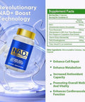 Nad+ Supplement 1000 Mg Pure Organic, Highest Nad+ Resveratrol Supplement Max Absorption For Energy And Dna Repair, Aging Defense, Brain Function Support, 120 Capsules