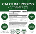 Calcium 1200 Mg With Vitamin D3, Calcium Supplement Vitamins, Bone, Teeth & Immune Health Support, Calcium Supplements With D For Women & Men, Nature'S Absorbable Calcium Carbonate - 240 Tablets