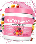 Flat Tummy Pre Workout Powder For Women " Energy Endurance And Muscle Support With 3G Creatine 1.6G Betaalanine Electrolytes " Fruit Punch Flavor " 30 Servings