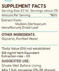 Mullein Leaf B120 Alcohol-Free Herbal Extract Tincture, Super-Concentrated Mullein (Verbascum Densiflorum) Dried Leaf (4 fl oz)