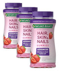 Nature'S Bounty Optimal Solutions Advanced Hair Skin Nails 2X Biotin 80 Strawberry Gummies 40 Total Servings (Pack Of 3)