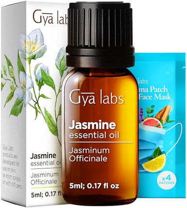 Gya Labs Tuberose Essential Oil For Diffuser (0.34 Fl Oz) & Jasmine Essential Oil For Diffuser (0.17 Fl Oz) Set - Aromatherapy Grade Essential Oils Set - Gya Labs