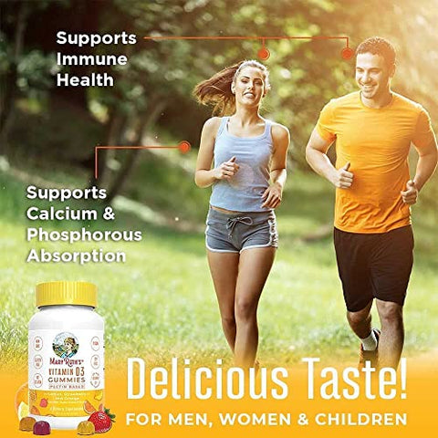 Maryruth'S Maryruth Organics Kids Vitamin D3 Gummies & Vegan Vitamin C Gummies Bundle Supplement For Bone Strength Phosphorus And Calcium Absorption Supports Immune Function & Overall Health For Adults & Kids