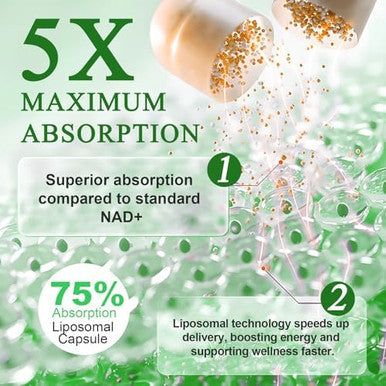 Nad+ Supplement 910Mg- Liposomal Nicotinamide Riboside (Nr) And Resveratrol Quercetin - Natural Nad Supplement, Support Energy And Dna Repair, Longevity, Anti Aging And Cellular Health (120 Capsules)
