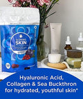 Olly Glowing Skin Collagen Gummy Hydrated Youthful Skin Hyaluronic Acid Sea Buckthorn Chewable Supplement Berry 60 Day Supply 120 Count Pouch (Pack Of 6)