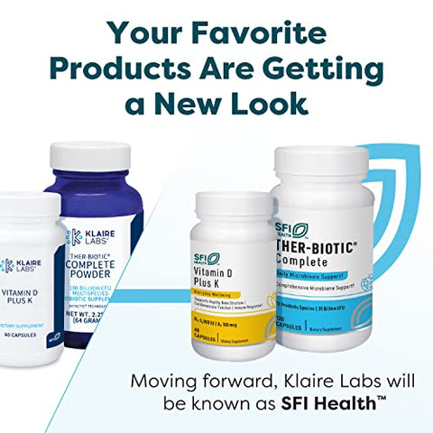 Klaire Labs Sfi Health Ther-Biotic Complete - 25 Billion Cfu Gut Probiotics For Women And Men - Hypoallergenic 12 Strain Probiotic Capsules For Digestive Health And Immune Support (60 Ct 2 Pack)