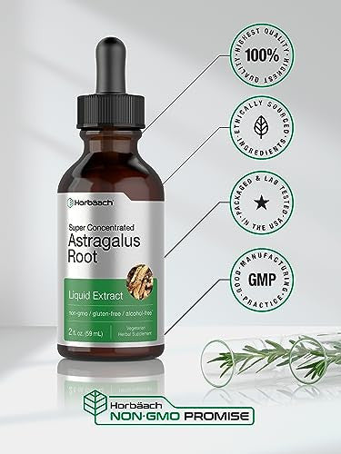 Horbaach Astragalus Root Extract Liquid 2 Fl Oz
