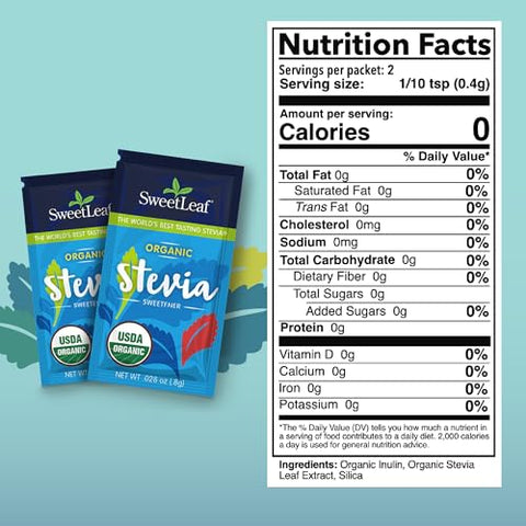 SweetLeaf Organic Stevia and Monk Fruit Packets - Zero Calorie Sweetener, Sugar Substitute in Bulk, Stevia and Monk Fruit Extract Powder, Keto Friendly, Gluten Free - 500 Count (Mix Pack of 1)