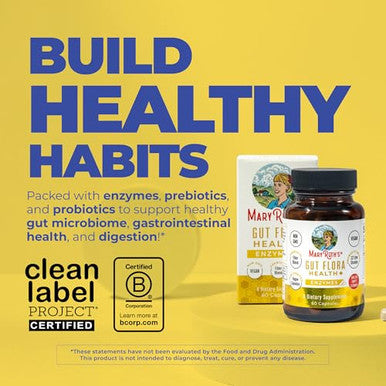 Maryruth's Gut Flora Health+ Enzymes 60 Capsules