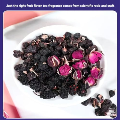 Mulberry Black Wolfberry Rose Tea 7.05oz / 200g, mixed flower fruit tea Ã¯Â¼Å’Good tea, a healthy drink.