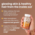 Mela Daily Glow For Healthy Melanin-Rich Skin & Textured Hair With Silica Millet Pumpkin Seed Probiotics Hyaluronic Acid & Vitamin D3 Vegan Biotin-Free Gluten & Soy-Free 60 Count