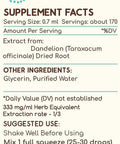 Dandelion Root B120 Alcohol-Free Herbal Extract Tincture, Super-Concentrated Dandelion (Taraxacum Officinale) Dried Root (4 fl oz)