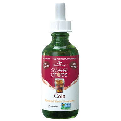 Sweetleaf Stevia Sweet Drops Cola - Liquid Stevia Drops Sweetener Zero Calorie Non-GMO Flavored Stevia Liquid Sugar Substitute for Sugar- Sodas Mixed Drinks 2 Fl Oz