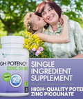 Zinc 50Mg - Zinc Picolinate Immune Health Support Supplement 120 Veggie Capsules For Adults And Kids Vitamin, Well-Absorbed High Potency Pure Zinc Supplements - 50Mg Per Serving