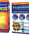 Lipozene Weight Loss Pills Double Pack And Metaboup Plus Thermogenic Supplement Appetite Suppressant