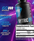 Efx Sports Nytric Efxph Correct Aakg Arginine & Citrulline Pre Workout Pillslonger Lasting Muscle Pumps60 Servings 180 Quickrelease Tablets