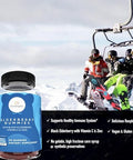 Sunergetic Premium Black Elderberry Gummies " Black Elderberry With Vitamin C & Zinc " Helps Support Immune System " Great Tasting Sambucus Elderberry Gummies " Raspberry Flavored " 90 Gummies
