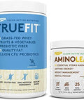 Rsp Nutrition Vegan Aminolean Pre Workout Energy (Pineapple Coconut 25 Servings) With Truefit Protein Powder (Vanilla 2 Lb)
