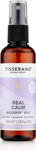 Tisserand Aromatherapy - Real Calm Moodfix Mist - 100% Pure Essential Oil - Lavender, Bergamot, And Patchouli - Calming Aromatherapy - 100Ml