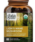 Gaia Herbs Lion'S Mane Mushroom Brain & Nerve Health Support 40 Vegan Capsules