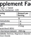 Kirkman Calcium 250 mg with Vitamin D-3|| 120 Chewable Tablets|| Supports Healthy Bones and Teeth|| of Common allergens|| Gluten/Casein || Tested for More Than 950 Environmental contaminants