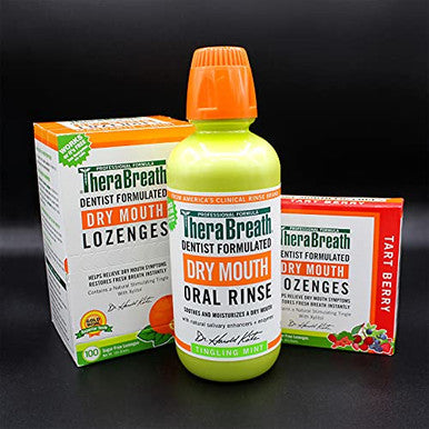 Therabreath Dry Mouth Lozenges With Zinc Tart Berry Flavor 100 Lozenges