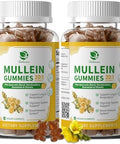 Lukaree (2 Pack) 9 In 1 Mullein Gummies For Lung Cleanse & Lymphatic Drainage Extra Strength Mullein Leaf Extract W/Quercetin Bromelain Elderberry & Marshmallow For Respiratory & Immunityvegan120 Count