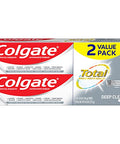 Colgate Total Toothpaste With Stannous Fluoride And Zinc Multi Benefit Toothpaste With Sensitivity Relief And Cavity Protection Deep Clean 4.8 Ounce (Pack Of 2)