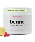 Beam Creatine Monohydrate Powder 5g Micronized Creatine Monohydrate Flavored Creatine for Women & Men Muscle Strength Growth & Cognitive Support Raspberry Lemon Flavor 30 Servings