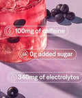 Cure Hydration Plantbased Electrolyte Drink Mix Energy & Dehydration Bundle No Sugar Coconut Water 100Mg Caffeine Nongmo Vegan 14Pack Each: Acai Berry & Strawberry Kiwi