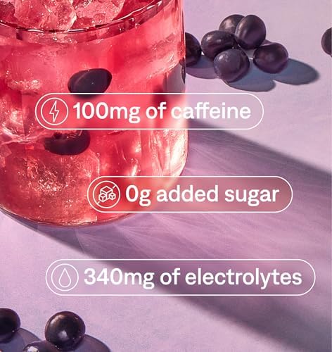 Cure Hydration Plantbased Electrolyte Drink Mix Energy & Dehydration Bundle No Sugar Coconut Water 100Mg Caffeine Nongmo Vegan 14Pack Each: Acai Berry & Strawberry Kiwi