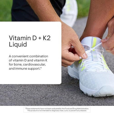 Thorne - Vitamin D K2 Liquid With A Metered Dispenser - Vitamins D3 & K2 To Support Healthy Bones & Muscles - 1 Fl Oz (30 Ml) 600 Servings