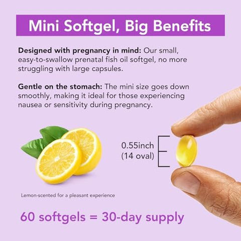 Premom Prenatal Dha Fish Oil: Triglyceride Omega 3 With 470Mg Dha 200Mg Epa + 400 Iu Vit D3 Supplement Fertility Support For Women Globally Sourced From Wild Caught Fish